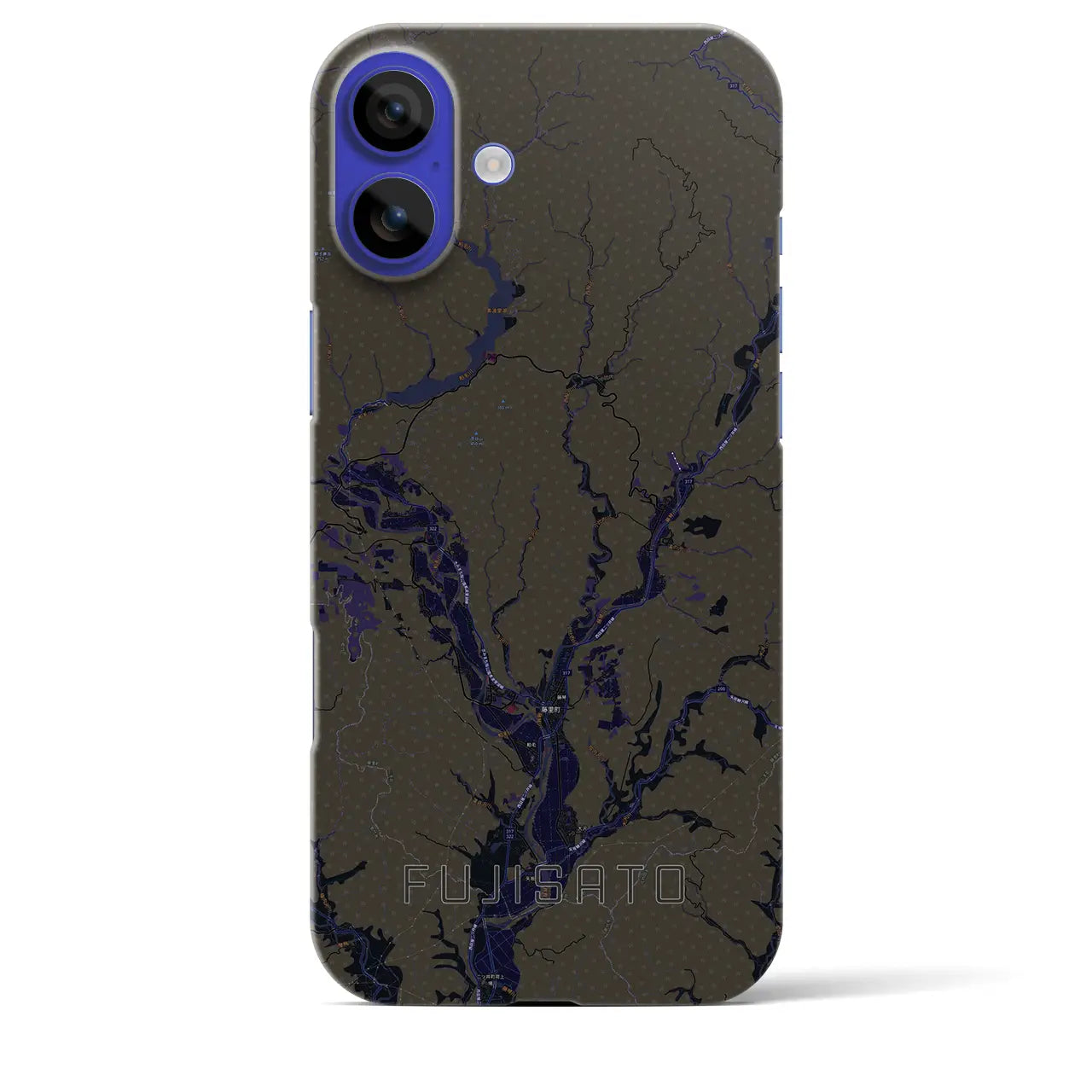 【藤里（秋田県）】地図柄iPhoneケース（バックカバータイプ）