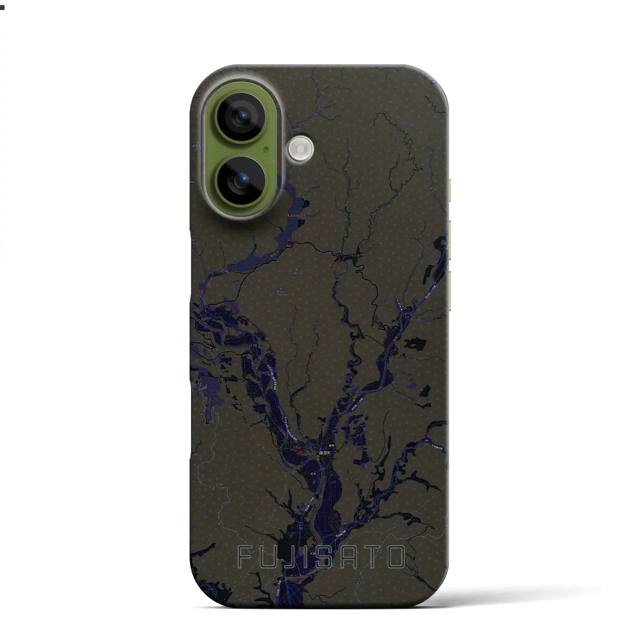 【藤里（秋田県）】地図柄iPhoneケース（バックカバータイプ）