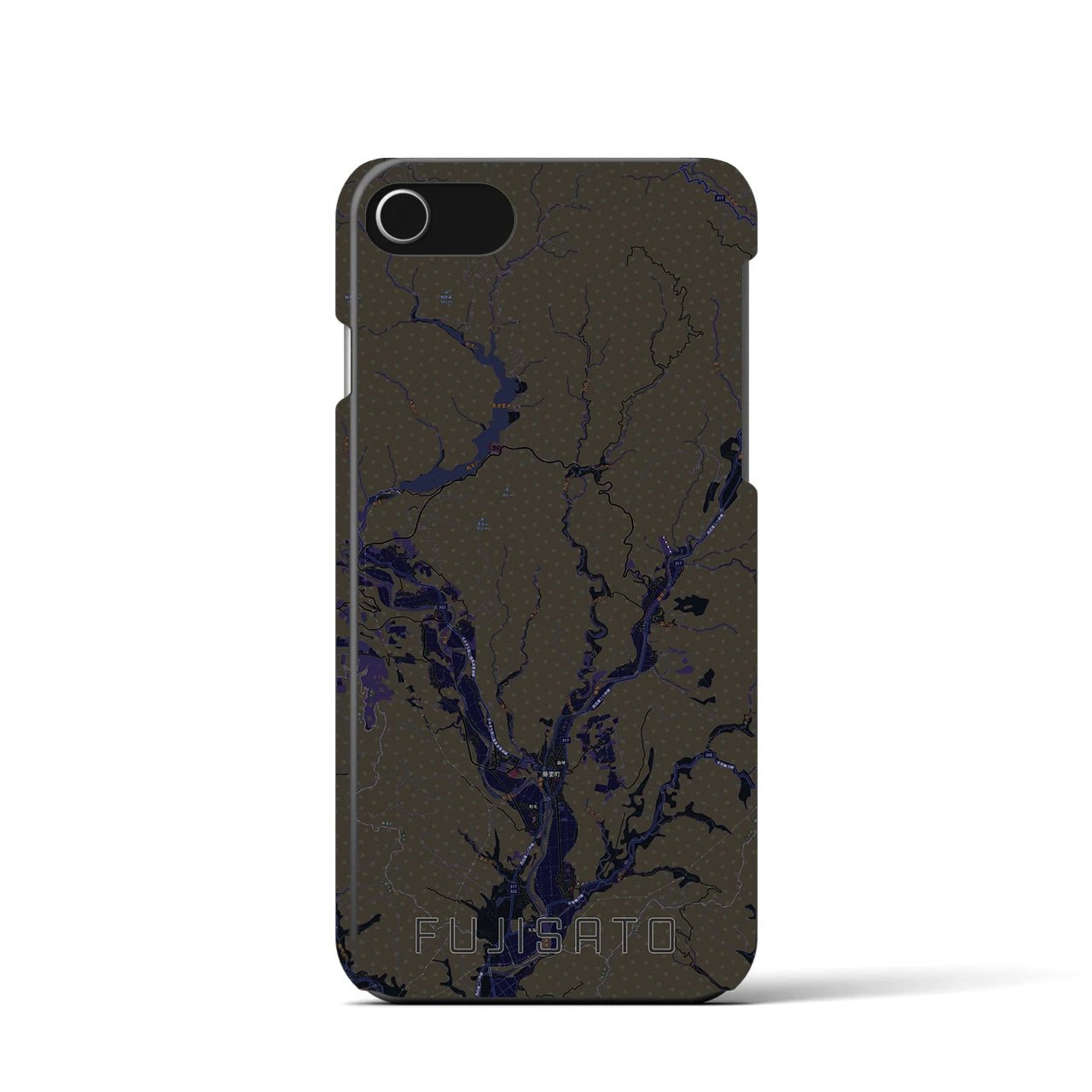 【藤里（秋田県）】地図柄iPhoneケース（バックカバータイプ）