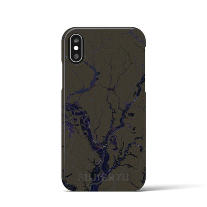 【藤里（秋田県）】地図柄iPhoneケース（バックカバータイプ）