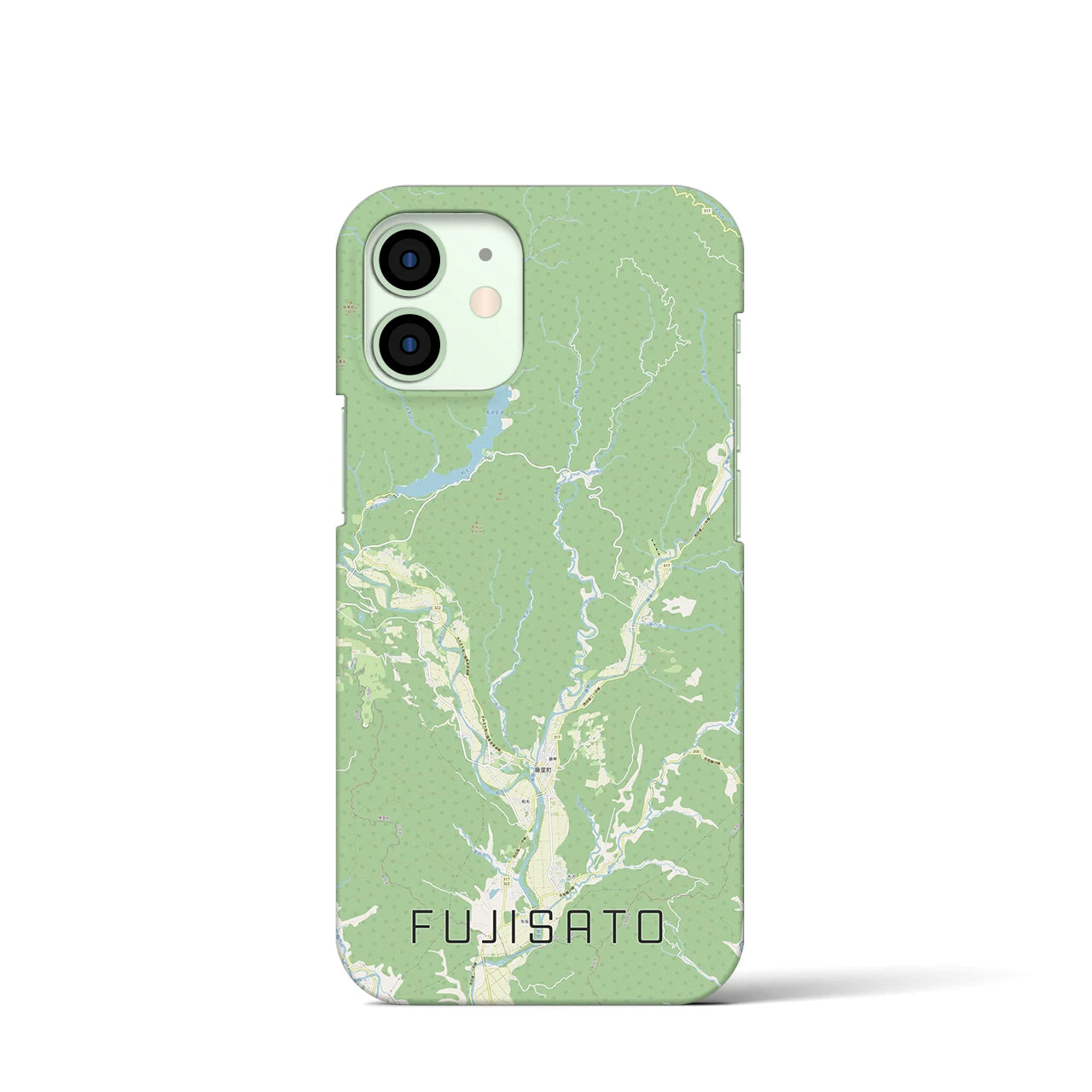 【藤里（秋田県）】地図柄iPhoneケース（バックカバータイプ）