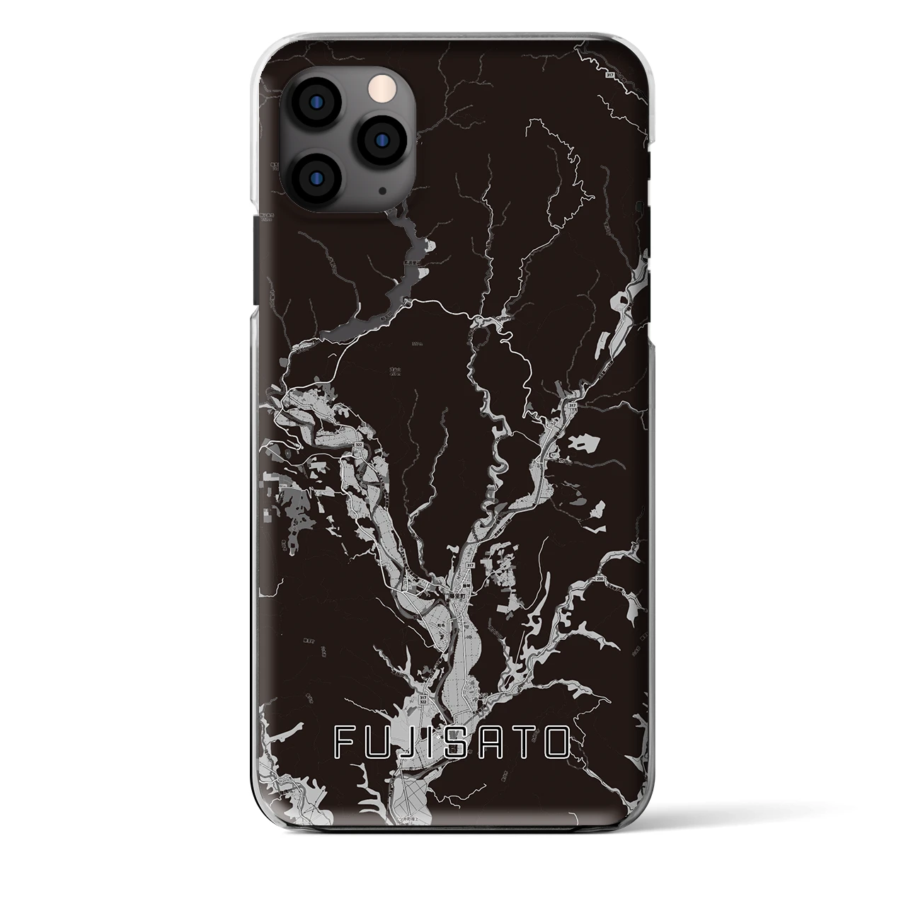 【藤里（秋田県）】地図柄iPhoneケース（クリアタイプ）