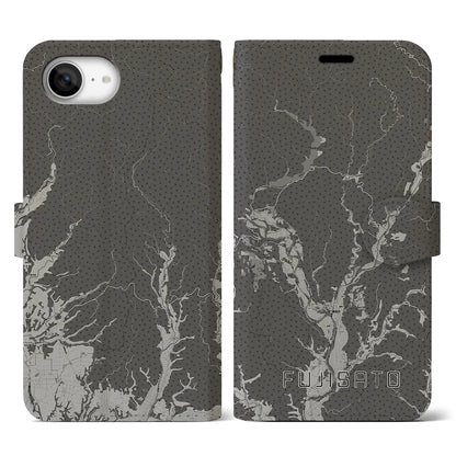 【藤里（秋田県）】地図柄iPhoneケース（手帳タイプ）