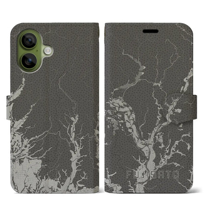 【藤里（秋田県）】地図柄iPhoneケース（手帳タイプ）