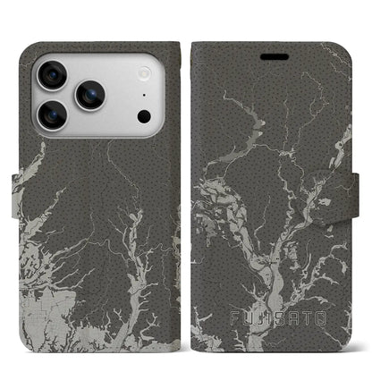 【藤里（秋田県）】地図柄iPhoneケース（手帳タイプ）