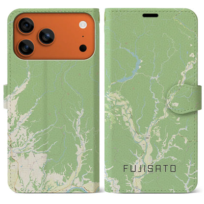 【藤里（秋田県）】地図柄iPhoneケース（手帳タイプ）