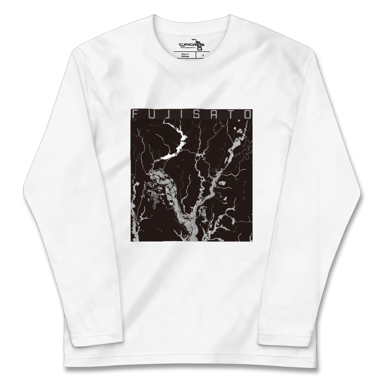 【藤里（秋田県）】地図柄ロングスリーブTシャツ