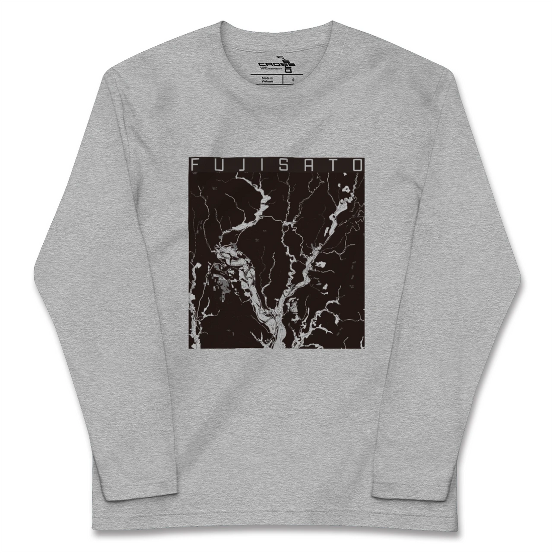 【藤里（秋田県）】地図柄ロングスリーブTシャツ