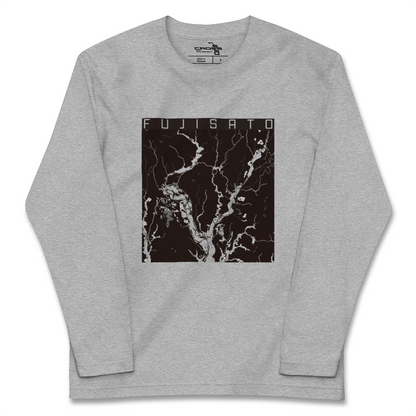 【藤里（秋田県）】地図柄ロングスリーブTシャツ
