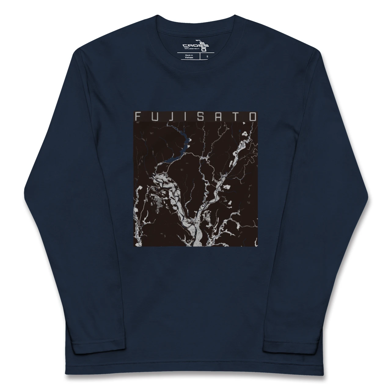 【藤里（秋田県）】地図柄ロングスリーブTシャツ