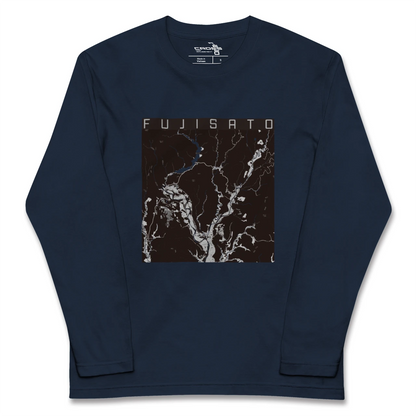 【藤里（秋田県）】地図柄ロングスリーブTシャツ