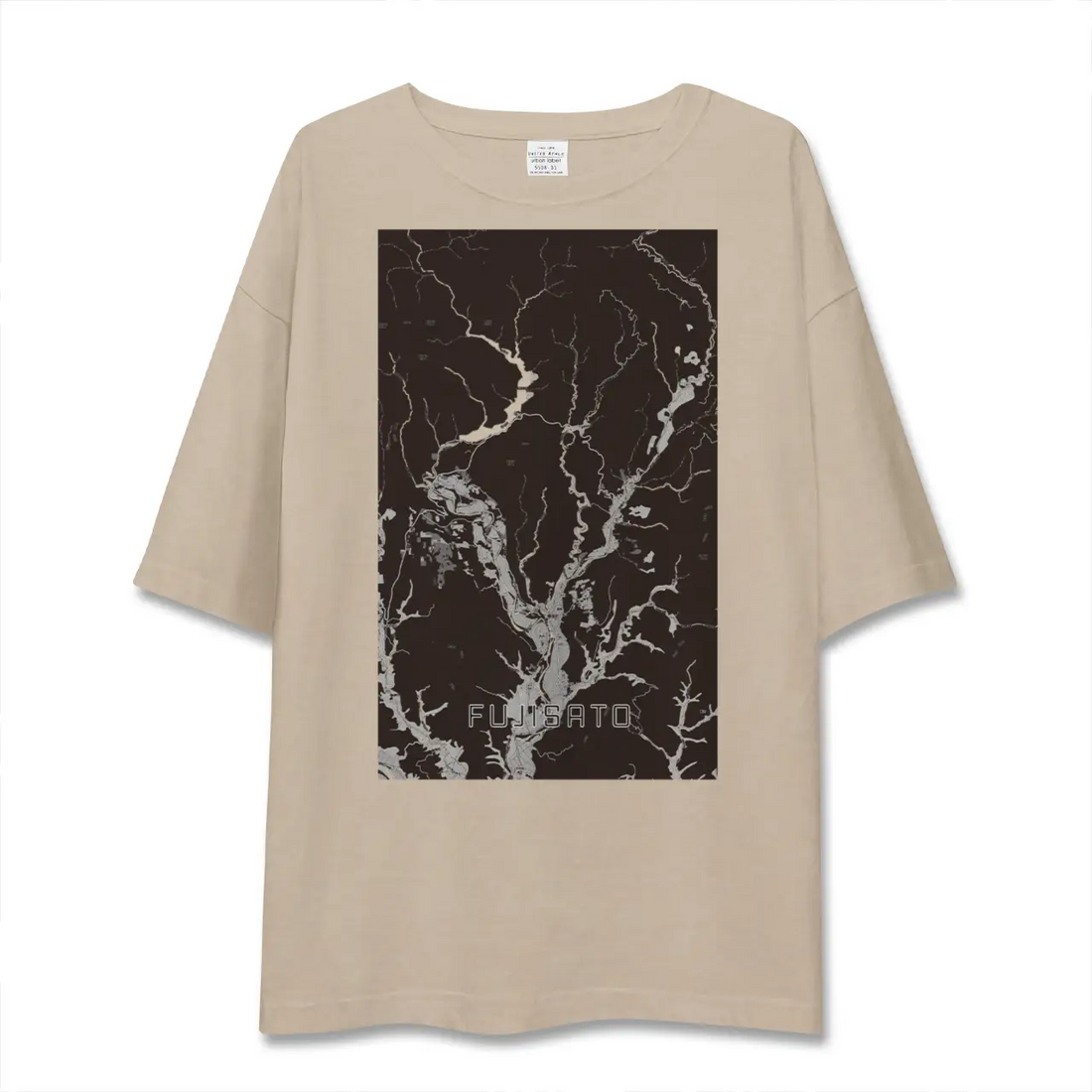 【藤里(秋田県)】地図柄ビッグシルエットTシャツ