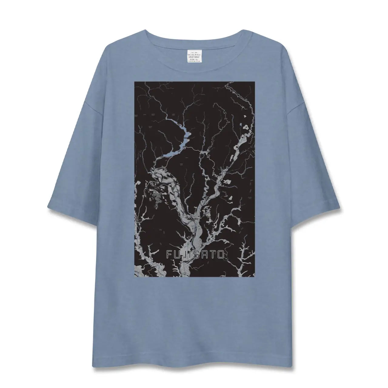 【藤里（秋田県）】地図柄ビッグシルエットTシャツ