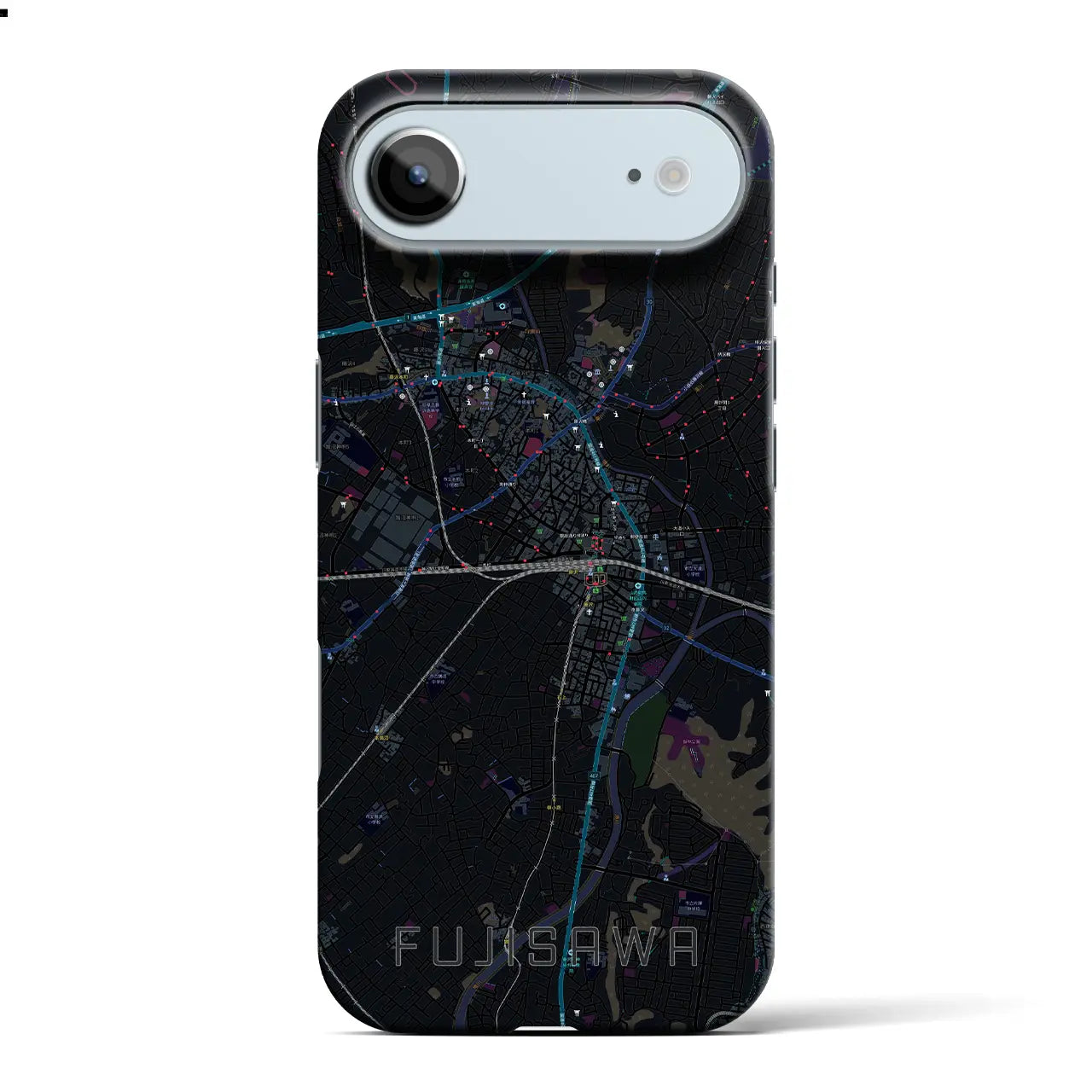 【藤沢（神奈川県）】地図柄iPhoneケース（バックカバータイプ）