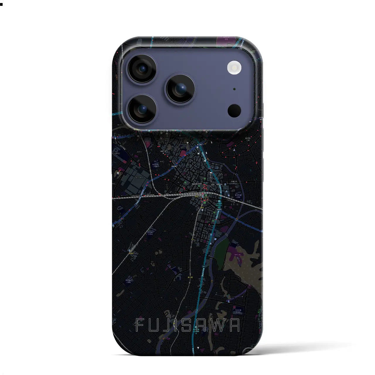 【藤沢（神奈川県）】地図柄iPhoneケース（バックカバータイプ）