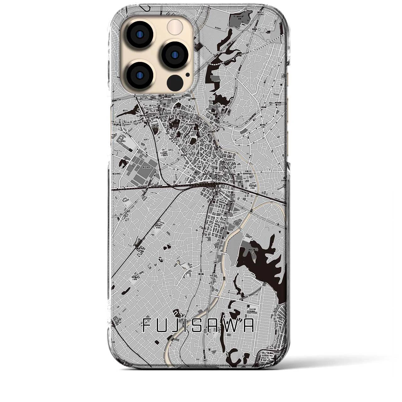 【藤沢（神奈川県）】地図柄iPhoneケース（クリアタイプ）