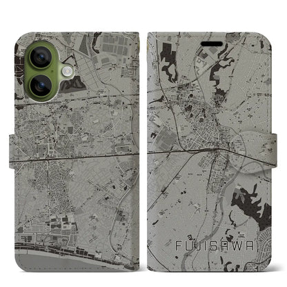 【藤沢（神奈川県）】地図柄iPhoneケース（手帳タイプ）