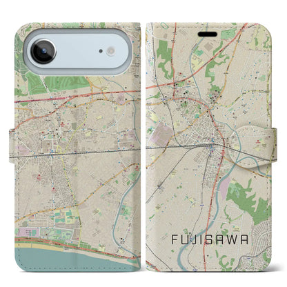 【藤沢（神奈川県）】地図柄iPhoneケース（手帳タイプ）
