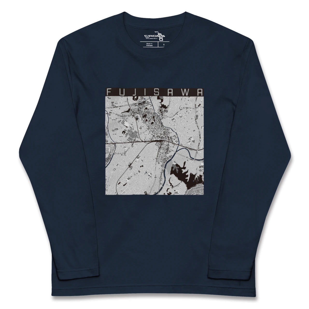 【藤沢（神奈川県）】地図柄ロングスリーブTシャツ