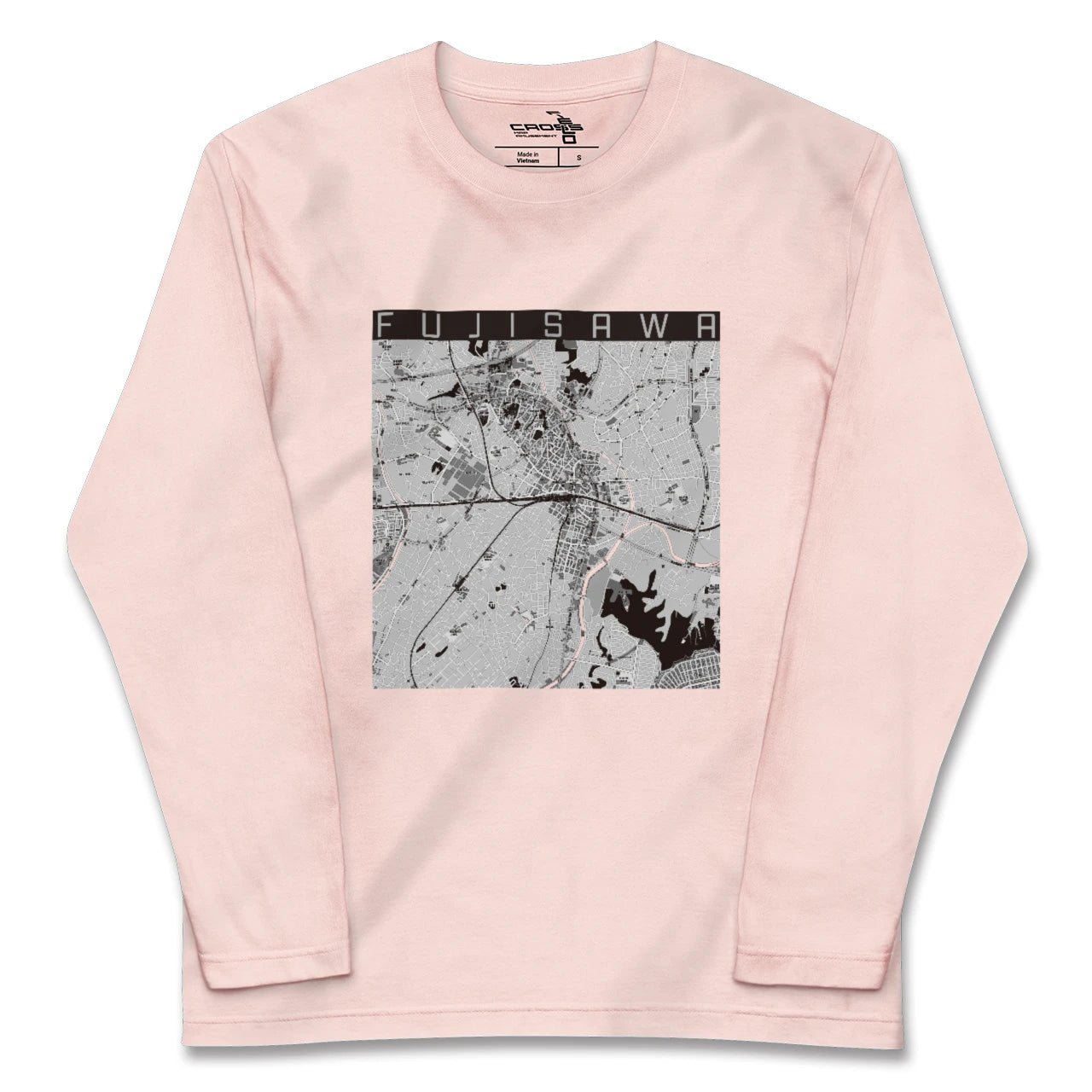 【藤沢（神奈川県）】地図柄ロングスリーブTシャツ