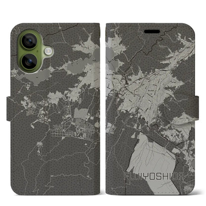 【富士吉田（山梨県）】地図柄iPhoneケース（手帳タイプ）