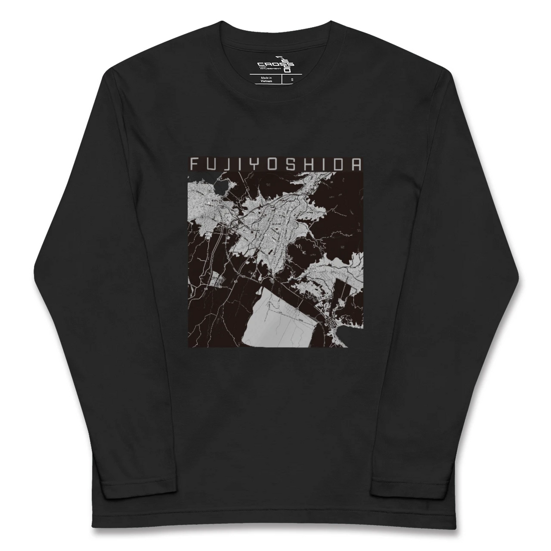 【富士吉田（山梨県）】地図柄ロングスリーブTシャツ