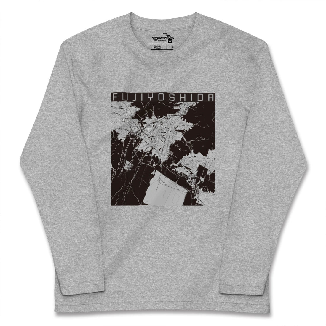 【富士吉田（山梨県）】地図柄ロングスリーブTシャツ
