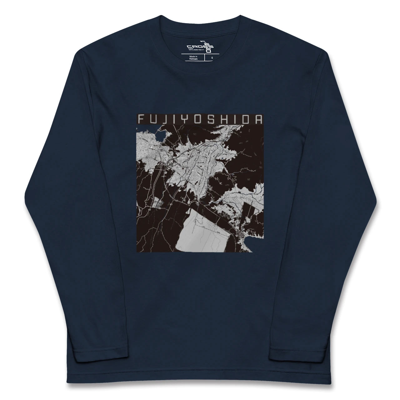 【富士吉田（山梨県）】地図柄ロングスリーブTシャツ