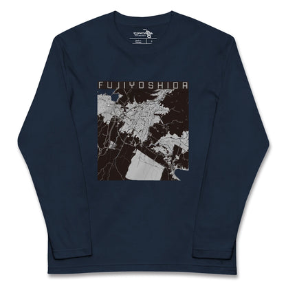 【富士吉田（山梨県）】地図柄ロングスリーブTシャツ