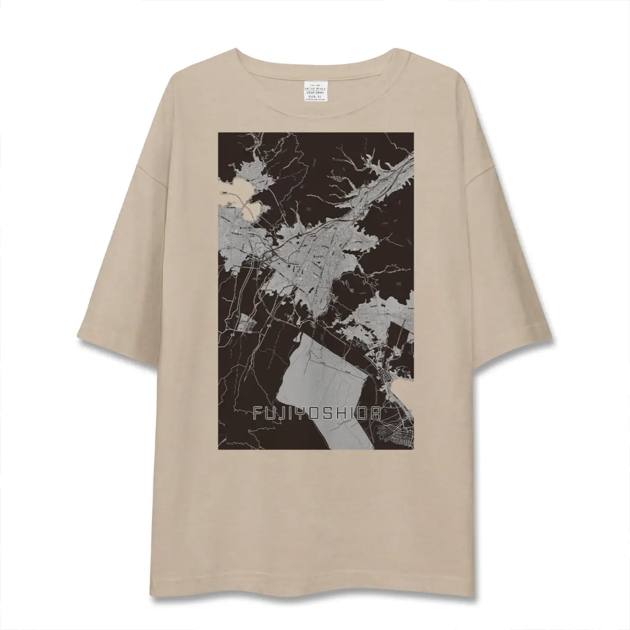 【富士吉田（山梨県）】地図柄ビッグシルエットTシャツ