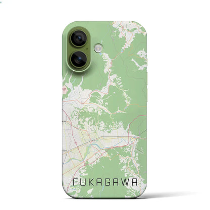 【深川（北海道）】地図柄iPhoneケース（バックカバータイプ）