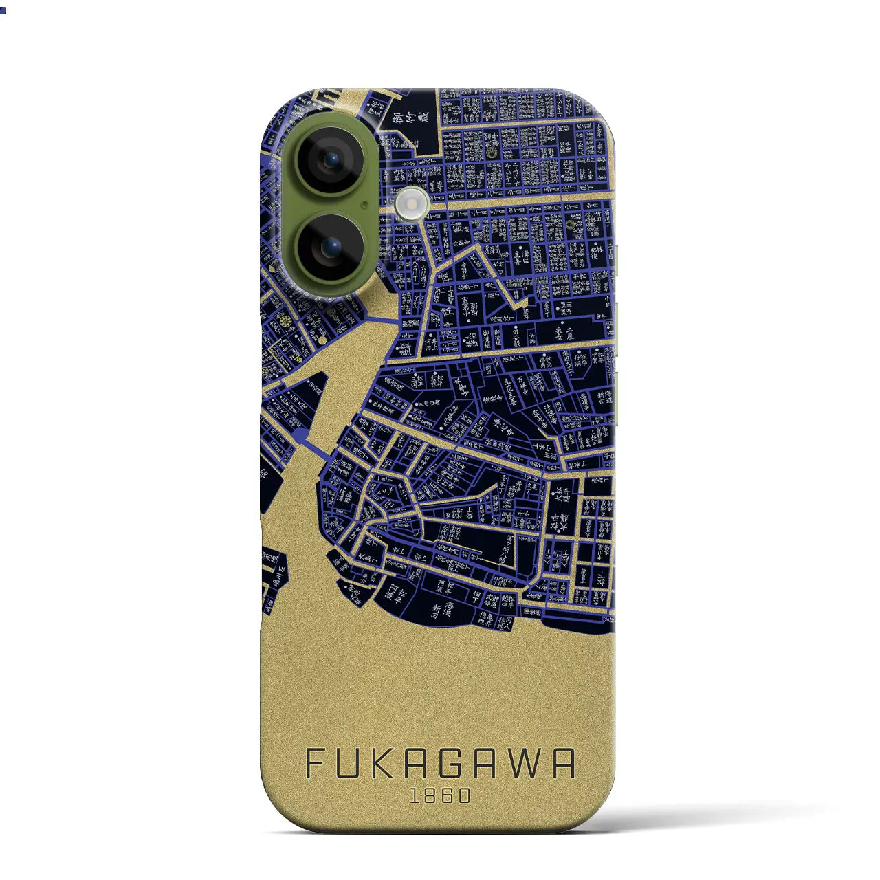 【深川（東京都）】万延江戸図iPhoneケース（バックカバータイプ）