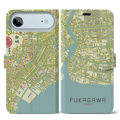 【深川（東京都）】万延江戸図iPhoneケース（手帳タイプ）