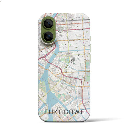 【深川2（東京都）】地図柄iPhoneケース（バックカバータイプ）