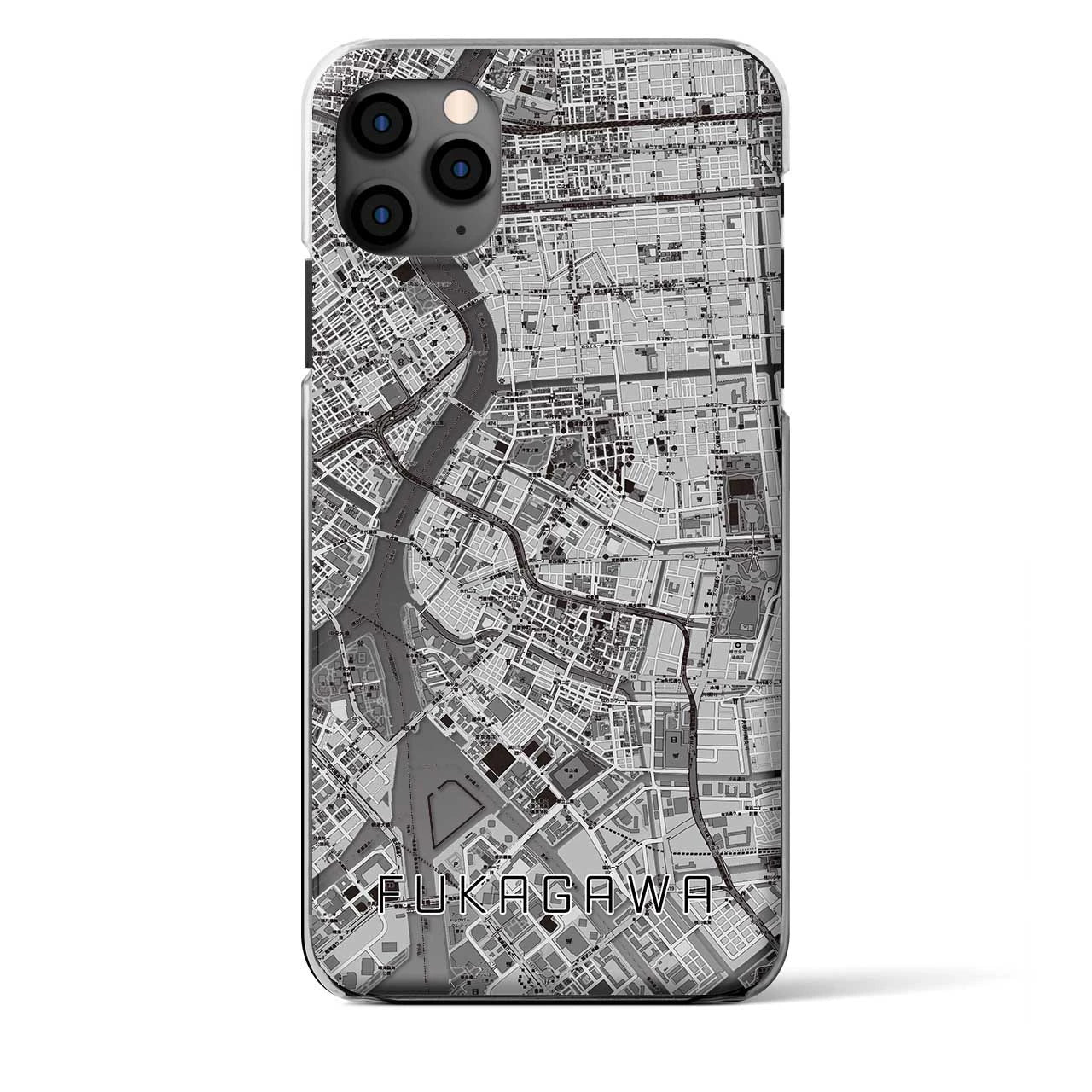 【深川2（東京都）】地図柄iPhoneケース（クリアタイプ）