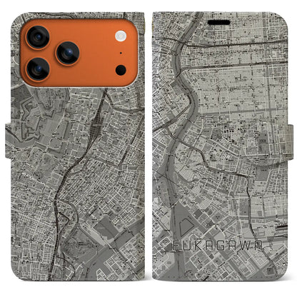 【深川2（東京都）】地図柄iPhoneケース（手帳タイプ）