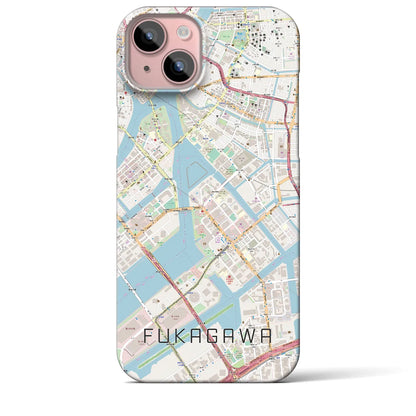 【深川（東京都）】地図柄iPhoneケース（バックカバータイプ）