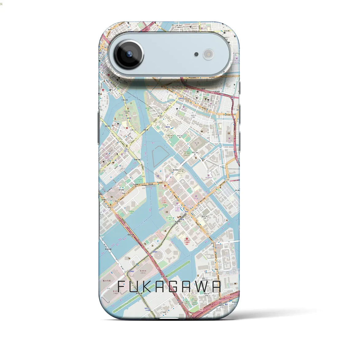 【深川（東京都）】地図柄iPhoneケース（バックカバータイプ）ナチュラル・iPhone 17 Pro Max 用