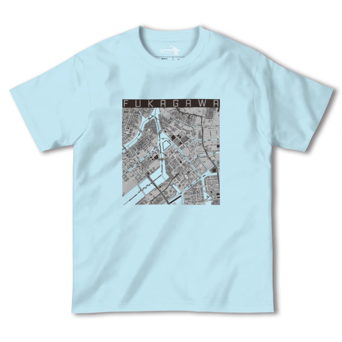 【深川（東京都）】地図柄ヘビーウェイトTシャツ
