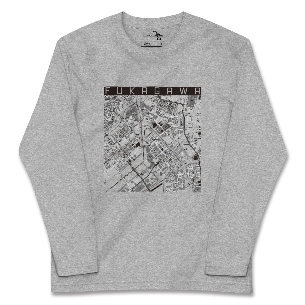 【深川（東京都）】地図柄ロングスリーブTシャツ