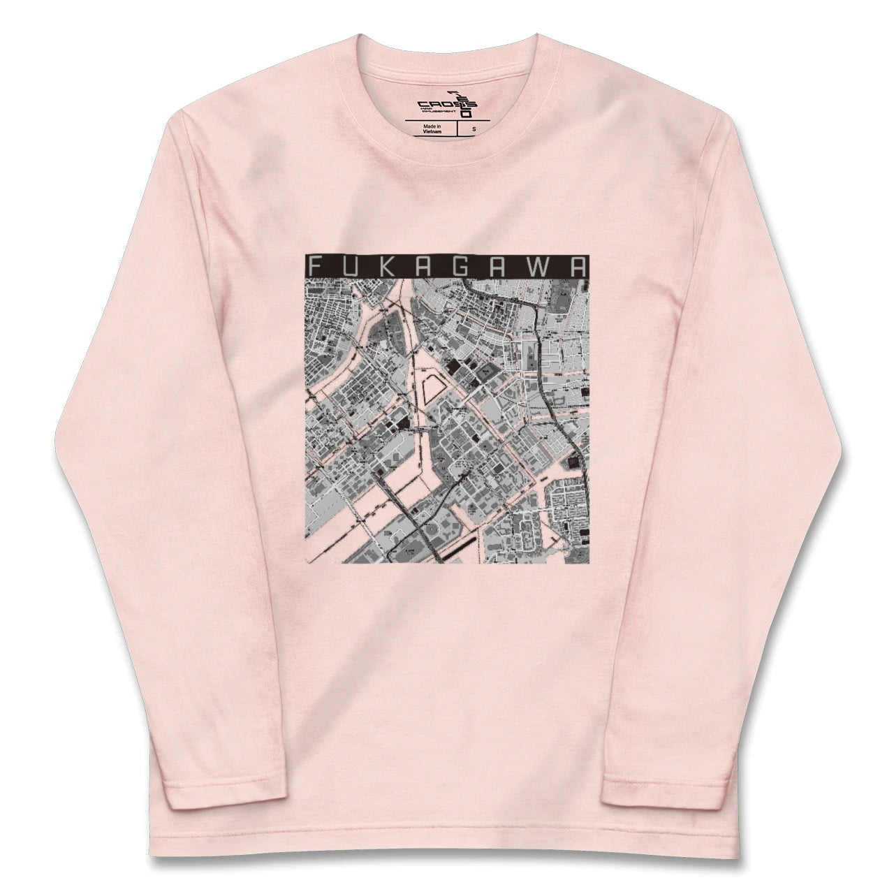 【深川（東京都）】地図柄ロングスリーブTシャツ