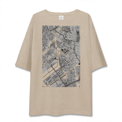 【深川（東京都）】地図柄ビッグシルエットTシャツ