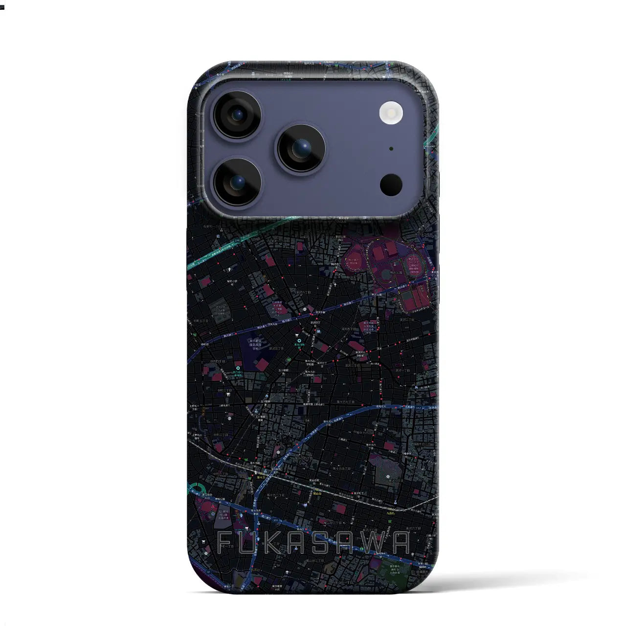 【深沢（東京都）】地図柄iPhoneケース（バックカバータイプ）