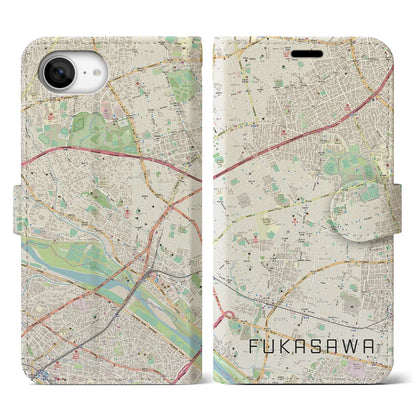 【深沢（東京都）】地図柄iPhoneケース（手帳タイプ）