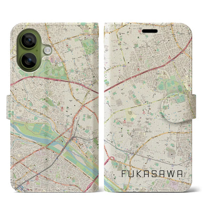 【深沢（東京都）】地図柄iPhoneケース（手帳タイプ）