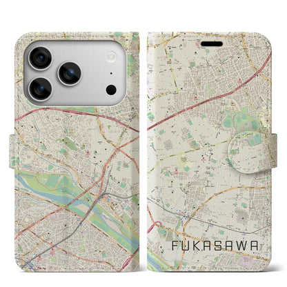 【深沢（東京都）】地図柄iPhoneケース（手帳タイプ）