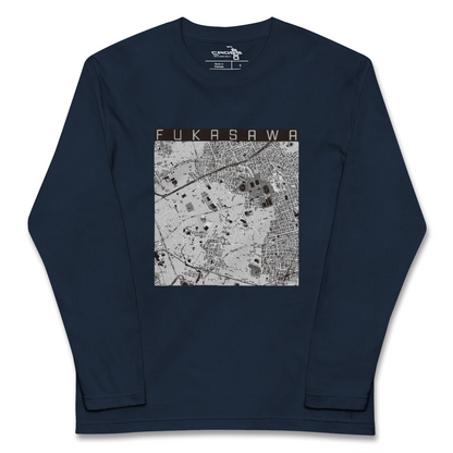 【深沢（東京都）】地図柄ロングスリーブTシャツ