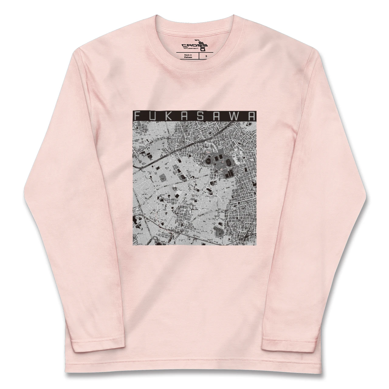 【深沢（東京都）】地図柄ロングスリーブTシャツ