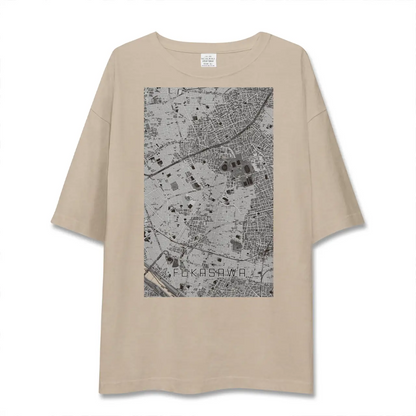 【深沢（東京都）】地図柄ビッグシルエットTシャツ