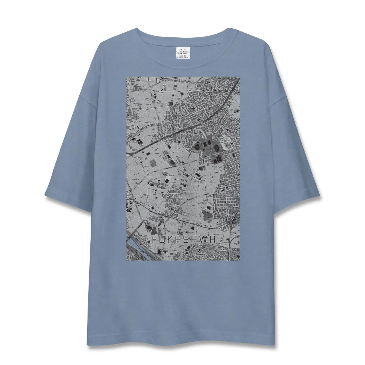 【深沢（東京都）】地図柄ビッグシルエットTシャツ